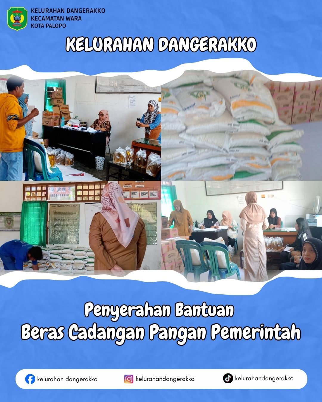 Penyaluran Bantuan Cadangan Pangan Pemerintah di Kelurahan Dangerakko